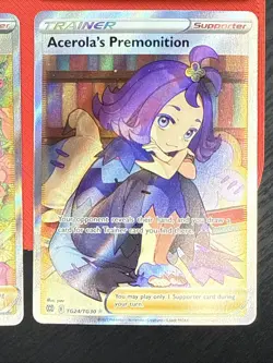 Pokemon TCG 4 Card Lot Trainer Supporter Full Art Holo Waifu Irida Acerola NM - Image 5