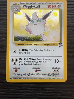 Pokemon TCG Wigglytuff Holo Rare Card 19/130 Base Set 2 - Image 5