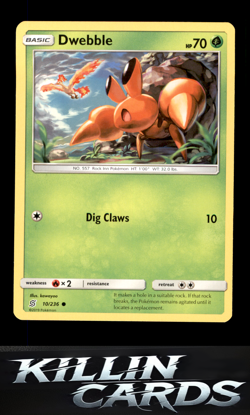 Dwebble 10/236 Pokemon Common SM - Unified Minds Card NM - Image 1
