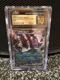 CGC 10 Pristine Absol ex 073/108 Ruler of the Black Flame sv3 Pokemon Card - Image 1