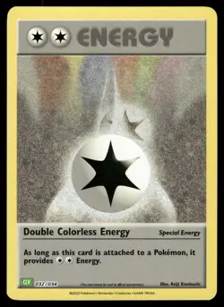 DOUBLE COLORLESS ENERGY - 032/034 holo TCG Classic Venusaur Pokemon NM - Image 1