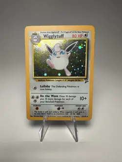 Pokemon Base Set 2 Wigglytuff Holo Rare #19/130 English 2000 TCG - Image 1