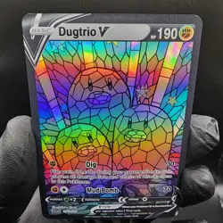 Pokemon Dugtrio Stain Glass Holo Read Description - Image 2