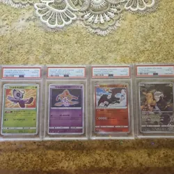 LOT OF 4 Pokemon Shining Celebi, Jirachi, Radiant Charizard, FA PIKACHU PSA 10 - Image 1