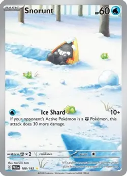 1x Snorunt - 188/182 - Illustration Rare NM-Mint Pokemon SV04 - Paradox Rift - Image 1