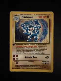 Pokemon! Machamp 8/102 1st Edition - Base Set Holo - Image 1