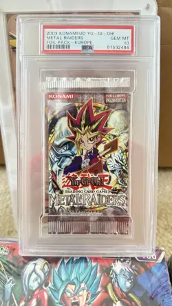 2003 Konami Yu-Gi-Oh Metal Raiders Foil Pack Europe English PSA 10 Vintage - Image 1