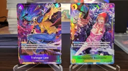 Rosinante & Trafalgar Law Illustration Box Vol 6 Promos OP12-108 & P-093 NM - Image 1