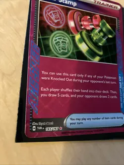 Pokemon Card Unfair Stamp 165/167 Ace Spec S&V Twilight Masquerade Near Mint - Image 2