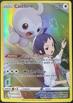 Castform TG11/TG30 Swsh11: Lost Origin Trainer Gallery Holo - Pokemon Card - Image 1