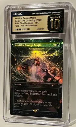 PRISTINE GEM 10 - Aerith’s Curaga Magic FOIL - 1872 Instant Final Fantasy MTG - Image 1