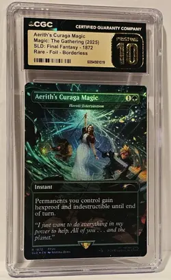 PRISTINE GEM 10 - Aerith’s Curaga Magic FOIL - 1872 Instant Final Fantasy MTG - Image 2