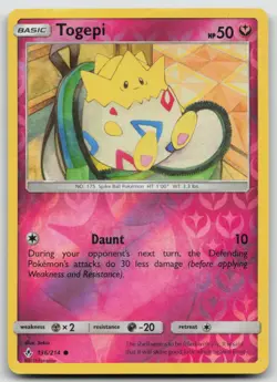 Pokemon Card Togepi REVERSE HOLO SM - Unbroken Bonds 136/214 - Image 1