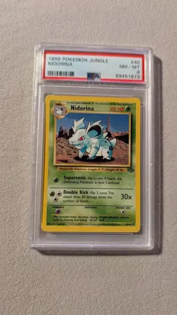 1999 POKEMON NIDORINA JUNGLE 8 NEAR MINT PSA 8 - Image 1