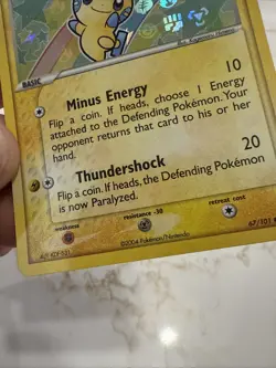 2004 Pokemon Hidden Legends Minun [Reverse Holo] #67/101 Light Play - Image 5