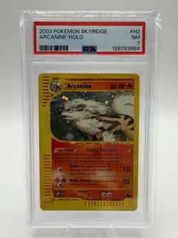 2003 POKEMON SKYRIDGE #H2 ARCANINE-HOLO PSA 7 POP 92!! - Image 1
