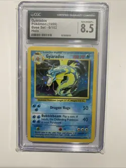 Pokemon Base Set 6/102 Gyarados 1999 Holo Rare CGC 8.5 NM/MINT+ - Image 1