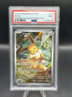2025 POKEMON SVP EN-SV BLACK STAR PROMO #173 EEVEE PSA 9 - Image 1