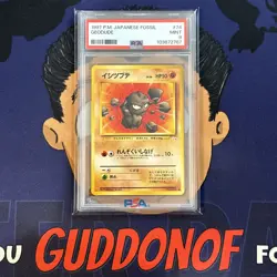 PSA 9 MINT 1997 Pokemon Japanese Fossil GEODUDE #74 - Image 1