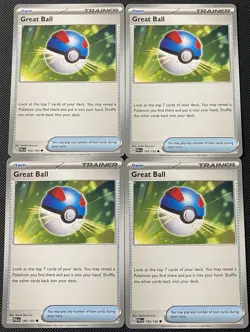Great Ball 183/193 Sv02: Paldea Evolved Regular (x4) Pokemon - Image 1