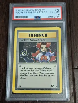 2000 Pokemon Rocket's Sneak Attack #72 - PSA 6 EX-MT - Image 1