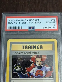 2000 Pokemon Rocket's Sneak Attack #72 - PSA 6 EX-MT - Image 3