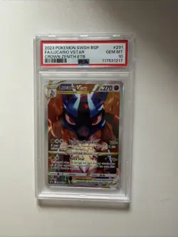 Lucario Crown Zenith Promo PSA 10 Gem Mint SWSH291 Holo Rare 2023 Pokemon TCG - Image 1