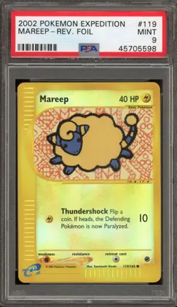 Pokemon Mareep Expedition Reverse Holo #119 PSA 9 Mint - Image 1
