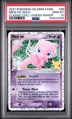 2021 POKEMON CELEBRATIONS CLASSIC COLLECTION #88 MEW EX-HOLO PSA 10 - Image 1