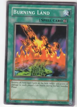 YU-GI-OH Burning Land Common DB1-EN177 englisch Brennendes Land - Image 1