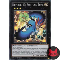 Yugioh Number 49: Fortune Tune KICO-EN048 Super Rare 1st Edition NM - Image 1