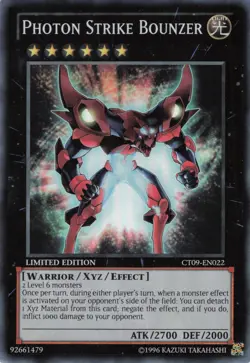 Yugioh Photon Strike Bounzer CT09-EN022 Super Rare LP - Image 1