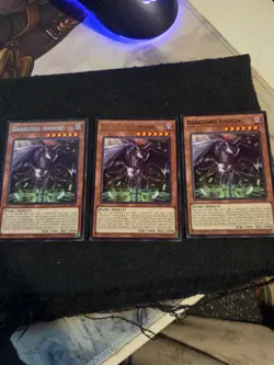 Yugioh! 3x Darklord Amdusc MZMU-EN084 Rare 1st Ed NM - Image 1