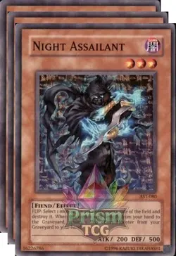 X3 Playset Night Assailant AST-080 Yugioh - Image 1