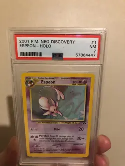 Espeon 1/75 Neo Discovery Holo Pokemon Card PSA 7 - Image 1