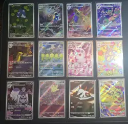 60x Pokemon Card Job Lot JPN HR/UR/SAR/SR/AR/V*/EX + 2 Free Slabs No Doubles 99p - Image 2