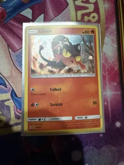 Litten - SM08 - Pokemon Sun & Moon Promo Holo Rare Card LP - Image 1