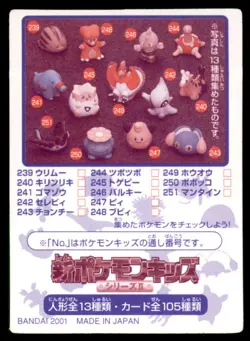 2001 Pokemon Bandai Kids Card Ampharos Japanese #206 - Image 2