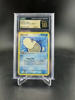 CGC PRISTINE 10 Poliwhirl Pokemon (2005) EX Unseen Forces 68/115 Pokemon TCG - Image 1