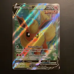Flareon V - 169/203 - Pokemon Evolving Skies Sword Shield Full Art Rare Card NM - Image 1