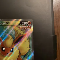 Flareon V - 169/203 - Pokemon Evolving Skies Sword Shield Full Art Rare Card NM - Image 3