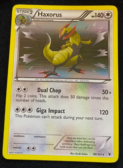 Pokemon Card Haxorus Noble Victories Reverse Holo Rare 88/101 LP - Image 1