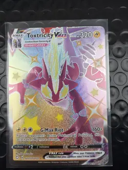 Pokemon Toxtricity VMAX SV113/SV122 Shining Fates Shiny Vault Holo Rare Card - Image 1