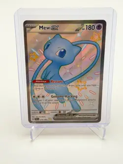 Pokemon Mew ex 216/091 SV: Paldean Fates Shiny Ultra Rare Full Art Holo 180 HP - Image 1