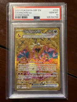 Pokemon Obsidian Flames Charizard Ex 228/197 Hyper Rare PSA 10 - Image 1