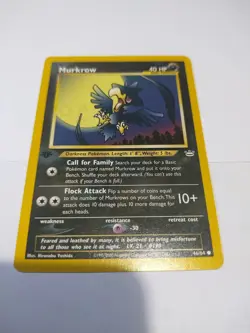 Murkrow 46/64 1st Edition Pokemon Neo Revelation Card Common - Image 1