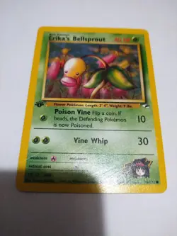 Pokemon TCG - Erika's Bellsprout - 75/132 - 1ST EDITION - Gym Heroes 2000 - - Image 1
