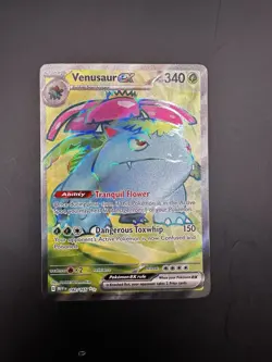 Pokemon TCG Venusaur ex 182/165 Scarlet Violet 151 Secret Rare Full Art Holo - Image 1