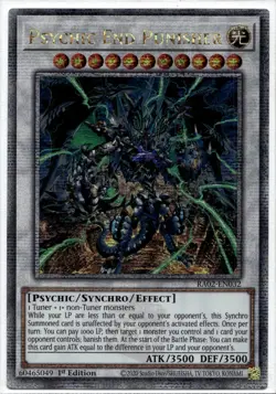 Yu-Gi-Oh! Euro PrintPsychic End Punisher Quarter Century Secret Rare RA02-EN032 - Image 1