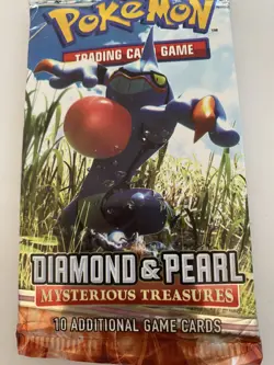 Pokemon Diamond And Pearl Sealed Booster 10 Cards American Mysterious Treasures - Image 1